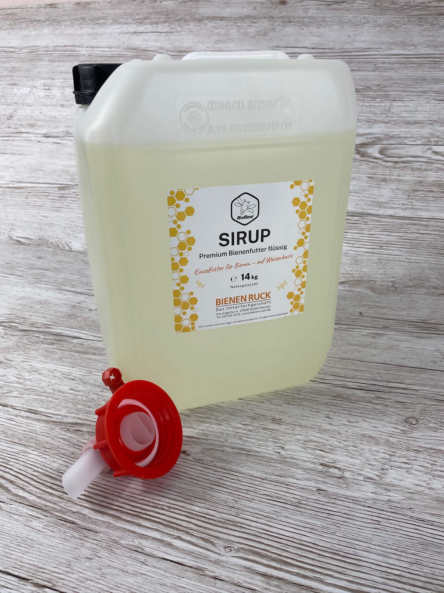 RuBee® Futtersirup - Premium Bienenfutter im 14kg Kanister