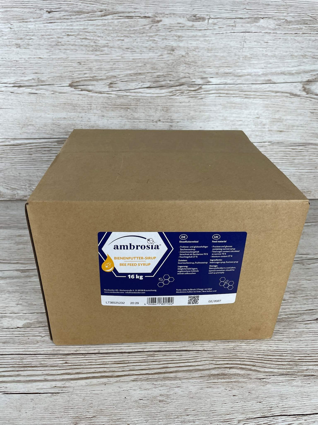 Ambrosia Futtersirup 16 kg | Bienenfutter Flüssig Cubitainer