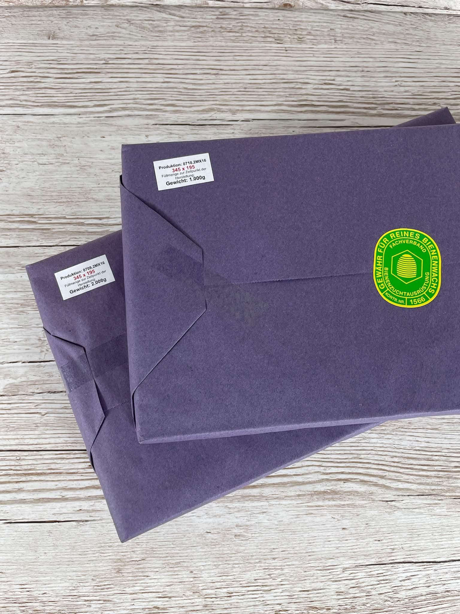 Mittelwände Bremer Maß 34,5×19,5cm aus naturreinem Bienenwachs – passgenaue Lösung für 10mm-Rähmchen